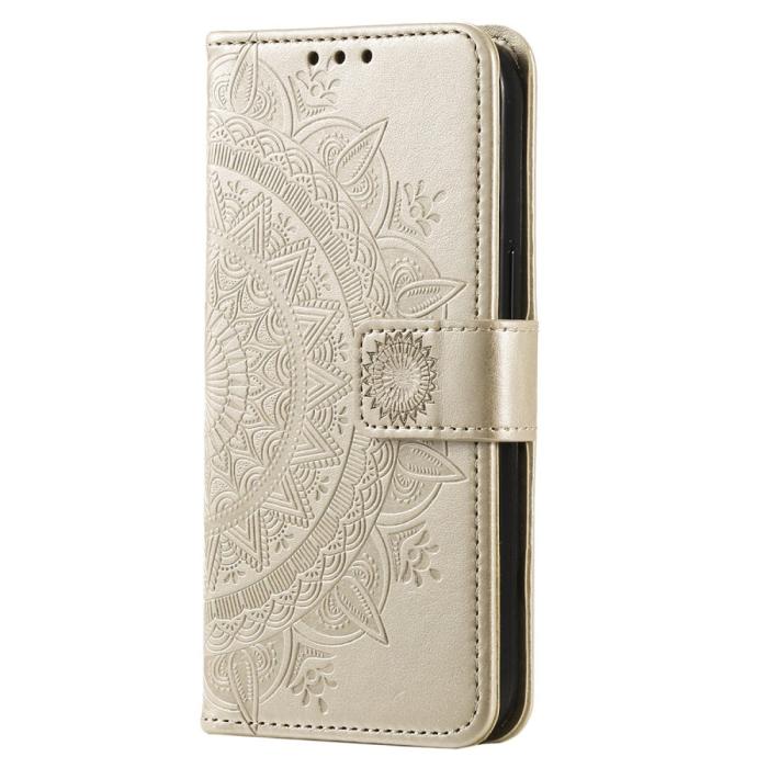 Bild 5, Samsung Galaxy S23 Fodral Mandala Läder Guld