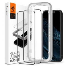 Spigen iPhone 14 / 13 / 13 Pro 2-PACK ALM Heltäckande Skärmskydd Härdat Glas