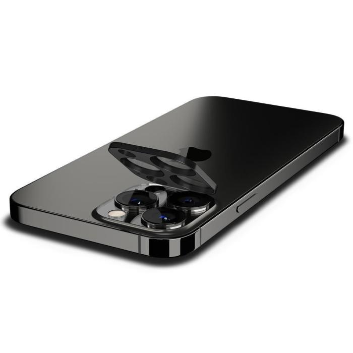 Bild 6, Spigen iPhone 13 Pro / 13 Pro Max 2-PACK Optik GLAS.tR Linsskydd Svart