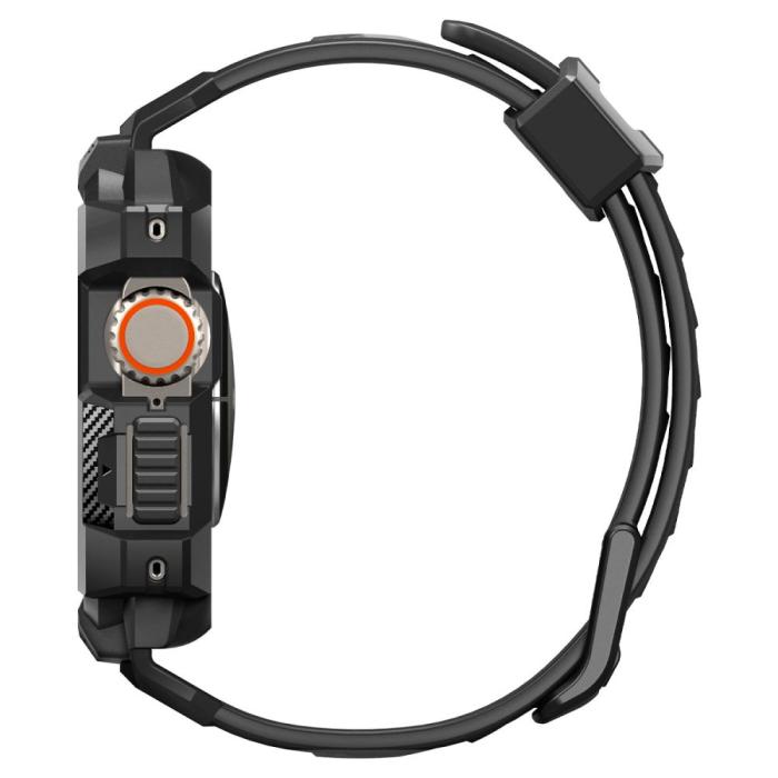 Bild 6, Spigen Apple Watch Ultra 49 mm Skal/Armband Rugged Armor 'Pro' Svart