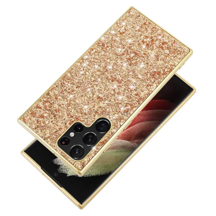 Bild 3, Galaxy S24 Ultra Skal Sparkling Glitter Svart