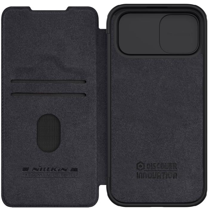 Bild 5, NILLKIN iPhone 15 Plus Fodral Qin CamShield Svart