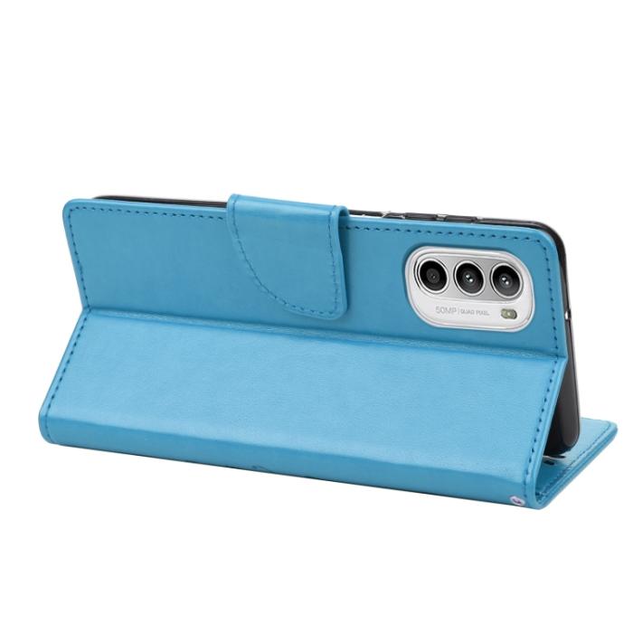 Bild 6, Motorola Moto G52/G82 Fodral Blommigt Tryck Blå