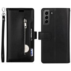 Samsung Galaxy S22 Plus Fodral Multifunktionell Läder Svart