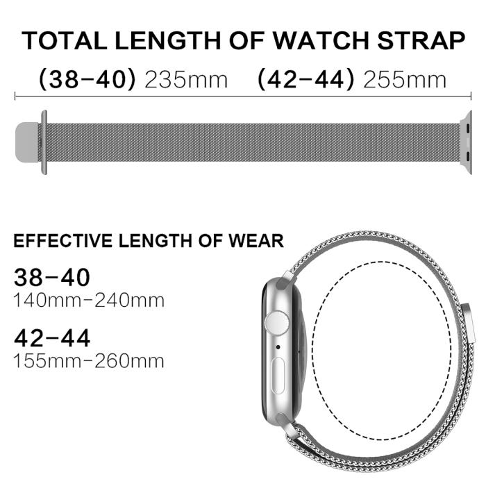 Bild 4, ColorPop Milanese Loop Metall Armband Apple Watch 42/44/45/49 mm