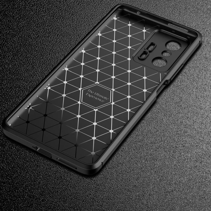 Bild 6, Xiaomi 11T / 11T Pro Skal Kolfiber Textur Blå