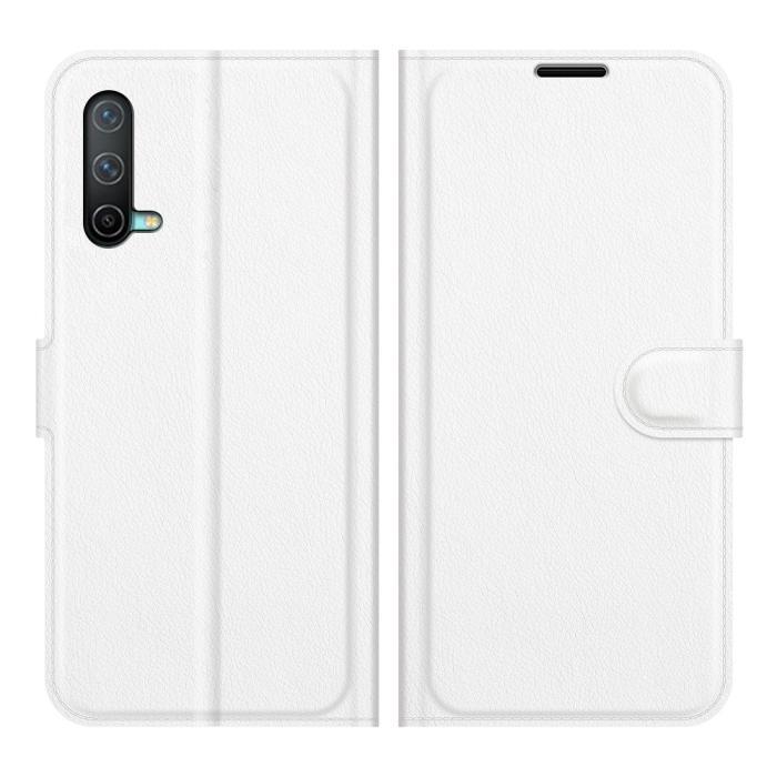 Bild 1, OnePlus Nord CE 5G - Litchi Läder Fodral - Vit