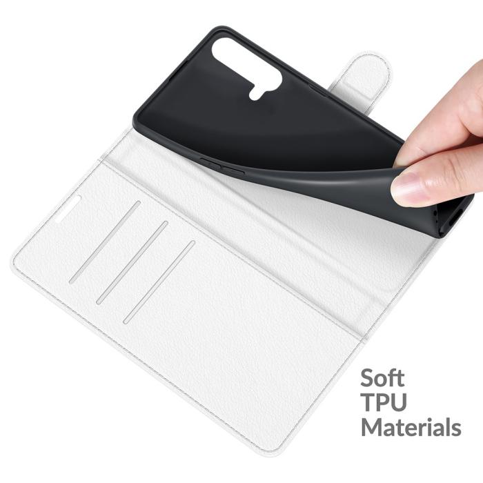 Bild 4, OnePlus Nord CE 5G - Litchi Läder Fodral - Vit