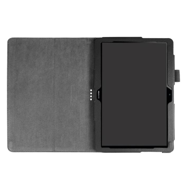 Bild 2, Huawei MediaPad T3 10 - Litchi läderfodral - Svart
