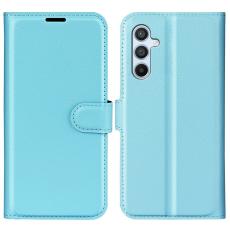Samsung Galaxy A54 5G Fodral Litchi Läder Ljus Blå