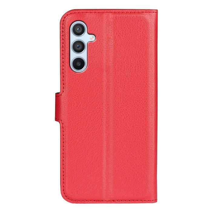 Bild 6, Samsung Galaxy A54 5G Fodral Litchi Läder Röd