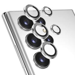 ENKAY Galaxy S23 Ultra Linsskydd Härdat Glas Silver