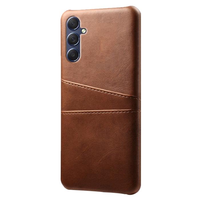 Bild 2, Samsung Galaxy A15 5G Skal Läderbelagt Med Kortfack Brun