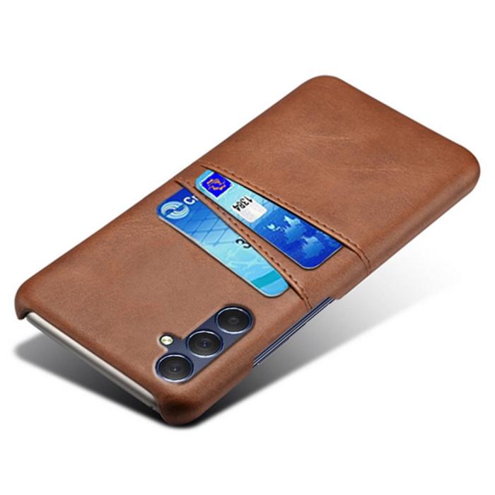 Bild 3, Samsung Galaxy A15 5G Skal Läderbelagt Med Kortfack Brun