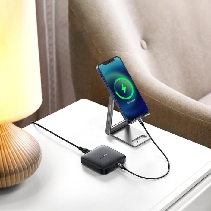 Bild 4, Ugreen 100W PD Reseladdare 3x USB-C / 1x USB-A Svart