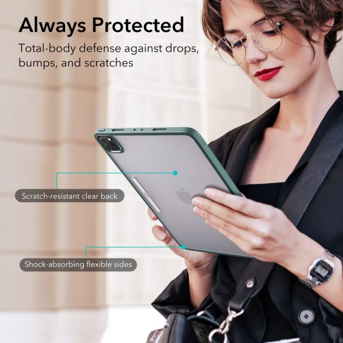 Bild 3, ESR iPad Pro 12.9 2021/2022 Fodral 2in1 Hybrid Ascend Forest Green