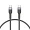 Tech-Protect 25 cm 60W 3A USB-C - USB-C UltraBoost Laddkabel Svart
