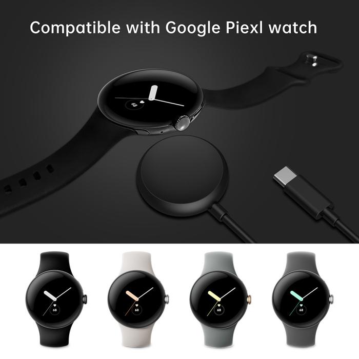 Bild 3, 1m Magnetisk USB-C Laddare Google Pixel Watch Vit