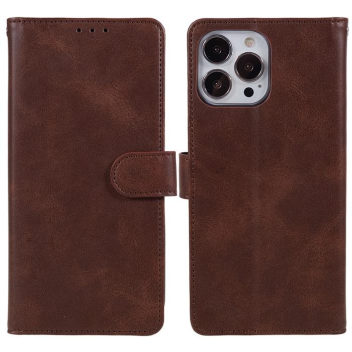 Bild 1, iPhone 15 Fodral PU Läder Brun