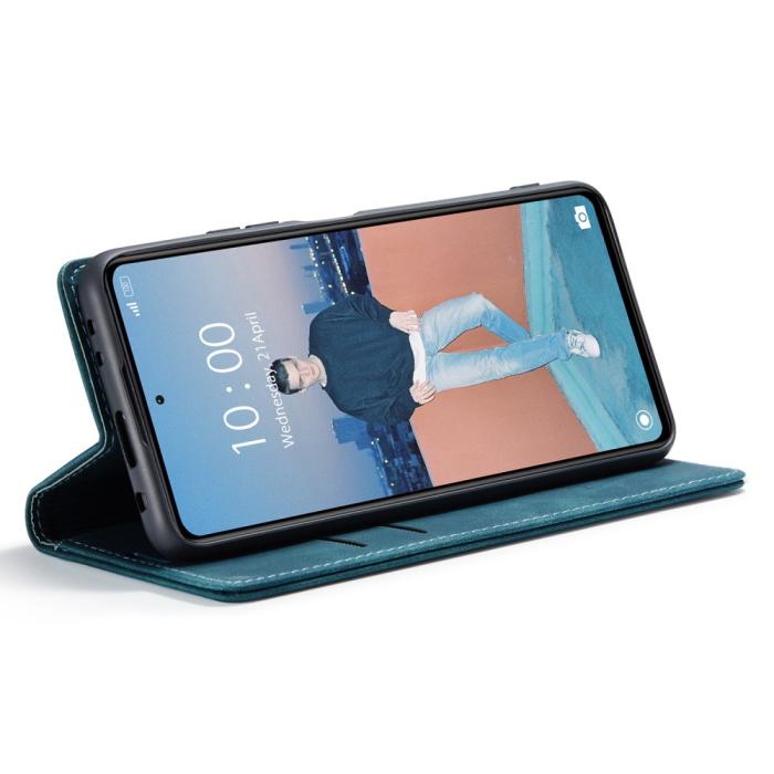 Bild 3, CASEME Xiaomi Redmi Note 12 Pro 5G Fodral Retro Flip Läder Blå