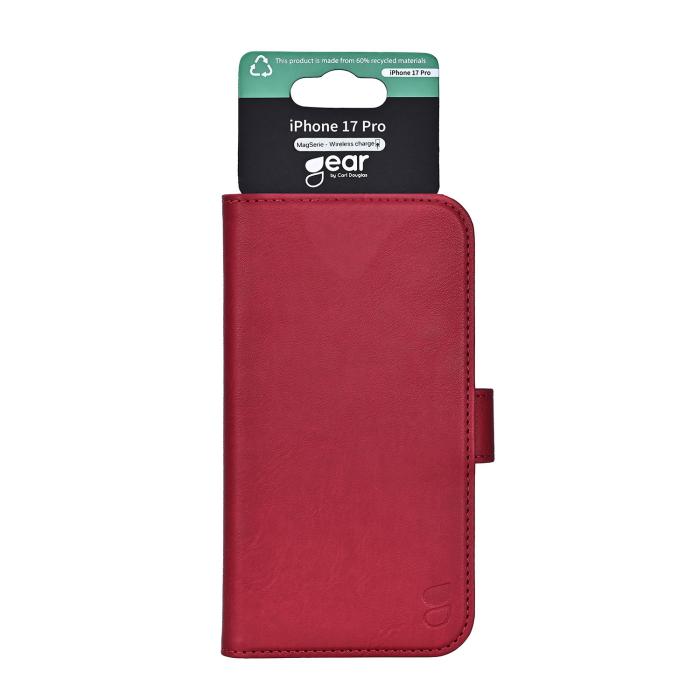 Bild 5, Gear iPhone 17 Pro Fodral MagSafe Läder Deep Red