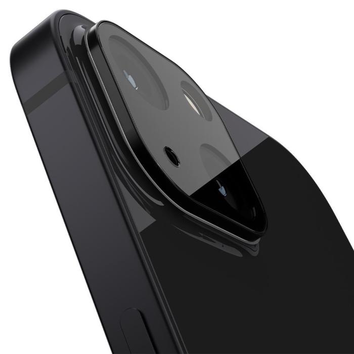 Bild 3, Spigen iPhone 13 / 13 Mini 2-PACK Optik GLAS.tR Linsskydd Svart