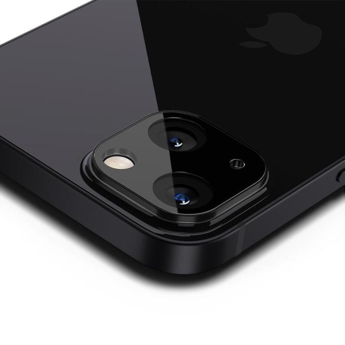 Bild 4, Spigen iPhone 13 / 13 Mini 2-PACK Optik GLAS.tR Linsskydd Svart
