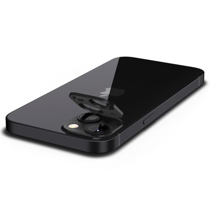 Bild 5, Spigen iPhone 13 / 13 Mini 2-PACK Optik GLAS.tR Linsskydd Svart