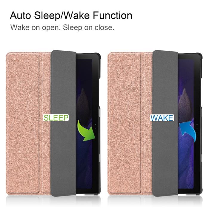 Bild 6, Samsung Galaxy Tab A8 10.5 (2021) Fodral Tri-Fold Shockproof Roséguld