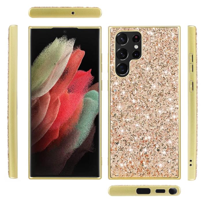 Bild 6, Galaxy S24 Ultra Skal Sparkling Glitter Svart