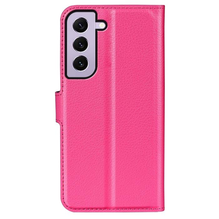 Bild 6, Samsung Galaxy S23 Fodral Litchi Läder Rosa