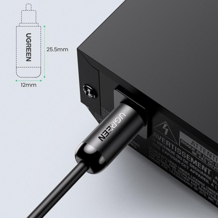 Bild 6, UGREEN 2m Optisk Ljudkabel Toslink Svart