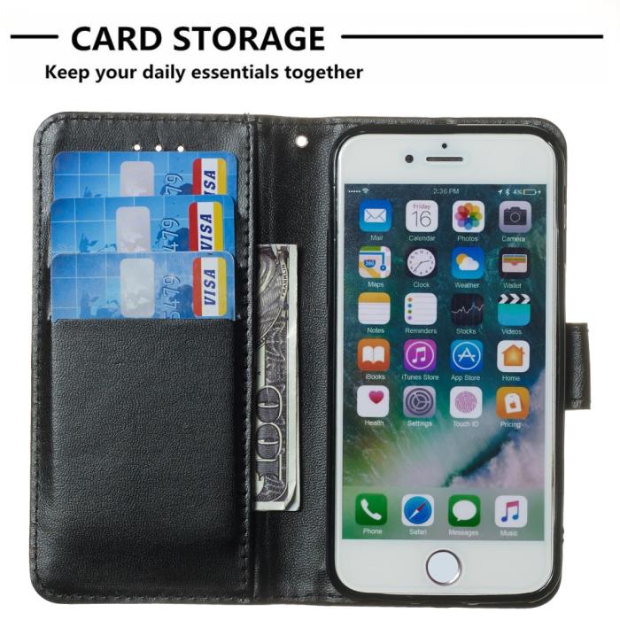 Bild 2, iPhone 7/8/SE (2020/2022) - Plånboksfodral - Svart