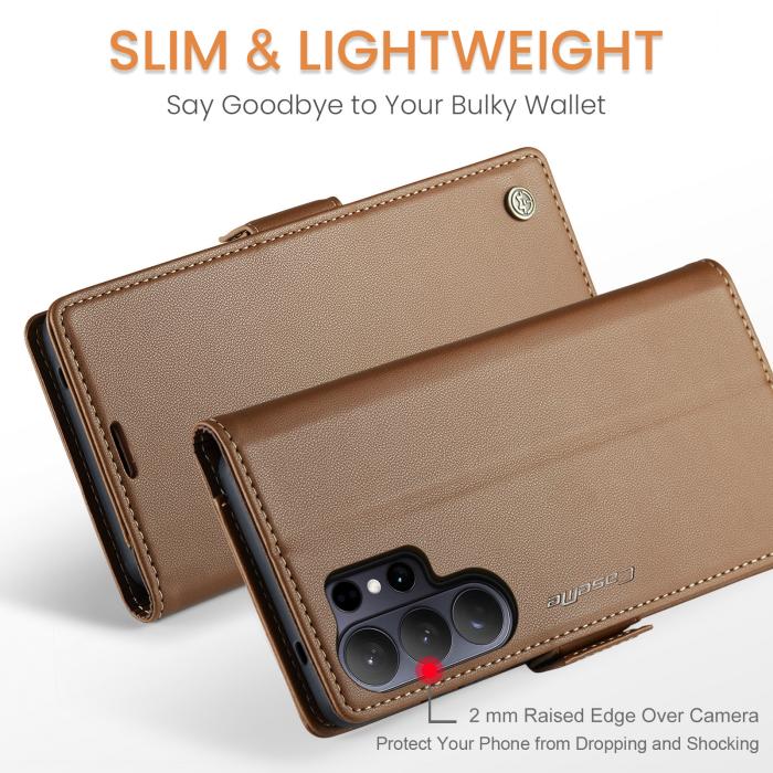 Bild 5, CASEME Samsung Galaxy S26 Ultra Fodral RFID Läder Brun