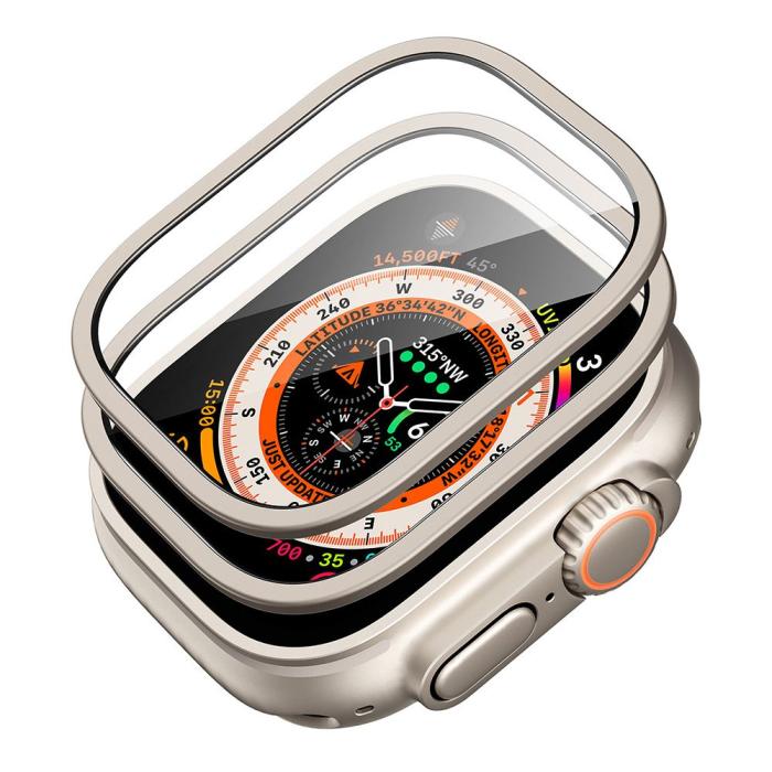 Bild 2, ESR Appe Watch Ultra 49 mm 2-PACK Armorite Härdat Glas Titanium