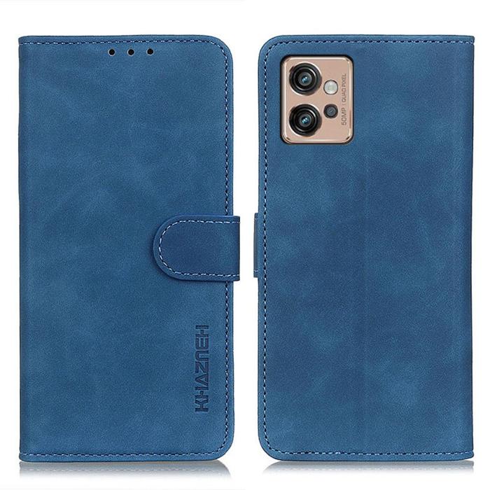 Bild 1, KHAZNEH Motorola Moto G32 Fodral Läder Blå