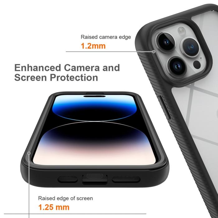 Bild 4, iPhone 15 Pro Skal 360 Hybrid Defense Svart