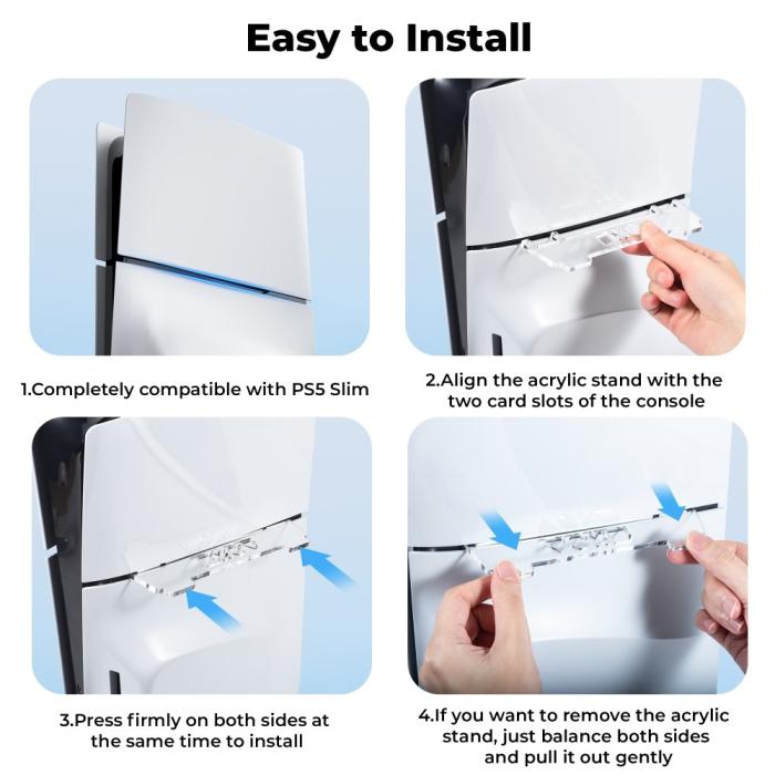 Bild 3, Horisontellt Stativ För PlayStation 5 Transparent