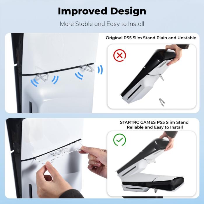 Bild 4, Horisontellt Stativ För PlayStation 5 Transparent