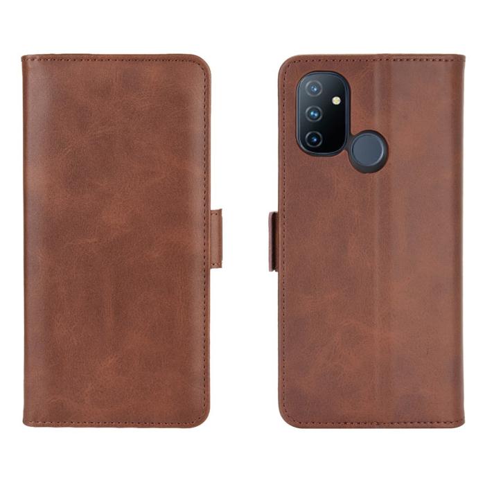Bild 5, OnePlus Nord N100 - Fodral Med Magnetisk Stängning - Brun