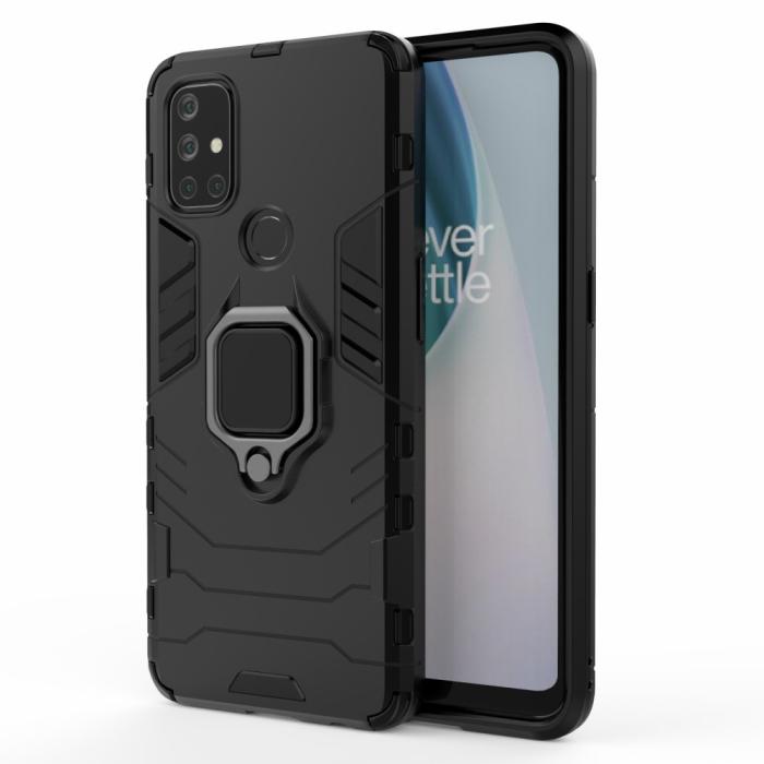 Bild 1, OnePlus Nord N10 5G - Hybrid Ring Skal - Svart