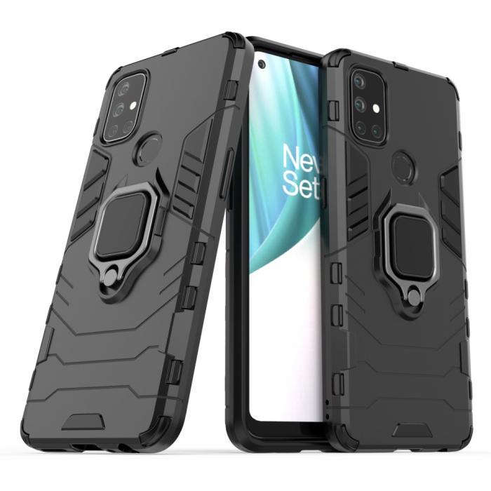 Bild 2, OnePlus Nord N10 5G - Hybrid Ring Skal - Svart