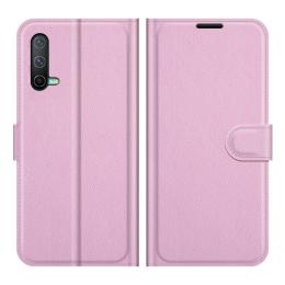 OnePlus Nord CE 5G - Litchi Läder Fodral - Ljus Rosa