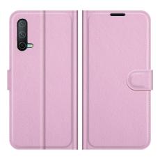 OnePlus Nord CE 5G - Litchi Läder Fodral - Ljus Rosa
