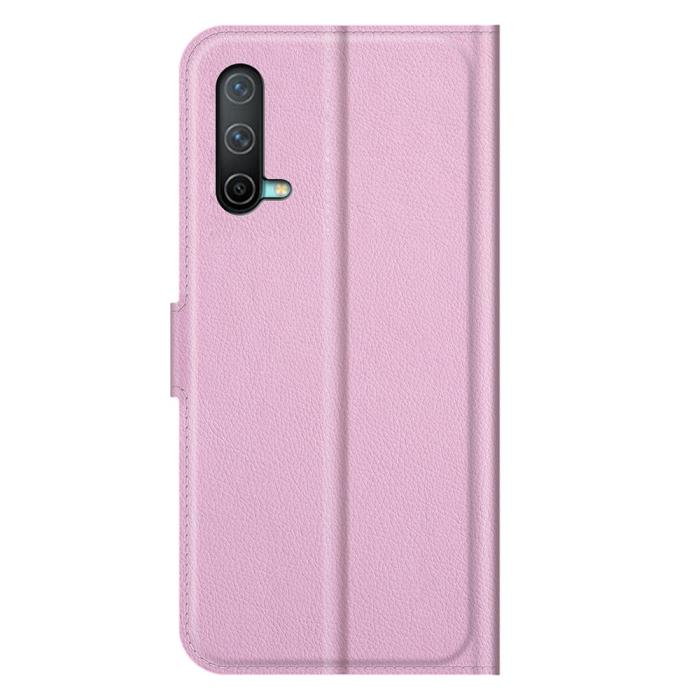 Bild 6, OnePlus Nord CE 5G - Litchi Läder Fodral - Ljus Rosa