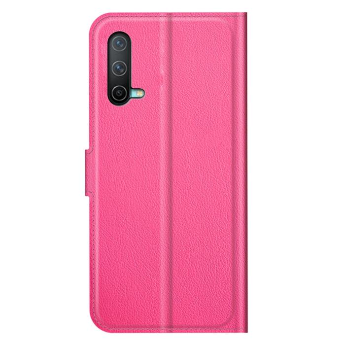 Bild 6, OnePlus Nord CE 5G - Litchi Läder Fodral - Rosa