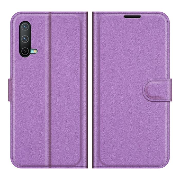 Bild 1, OnePlus Nord CE 5G - Litchi Läder Fodral - Lila