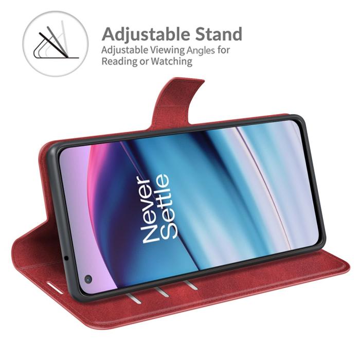 Bild 5, OnePlus Nord CE 5G - Solid Läder Fodral - Röd