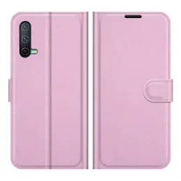 OnePlus Nord CE 5G - Litchi Läder Fodral - Ljus Rosa