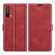 OnePlus Nord CE 5G - Solid Läder Fodral - Röd